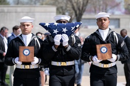 Military Funeral Honors are Conducted for U.S. Navy Lt. Griffith Way and U.S. Navy Lt. J.G. Patricia Way