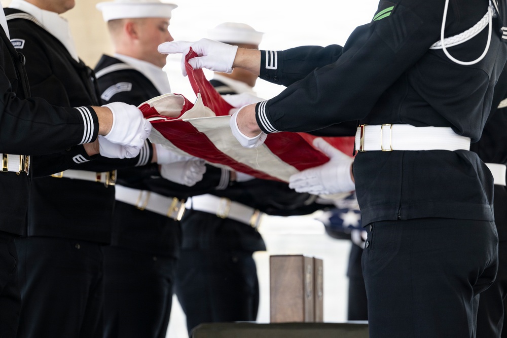 Military Funeral Honors are Conducted for U.S. Navy Lt. Griffith Way and U.S. Navy Lt. J.G. Patricia Way