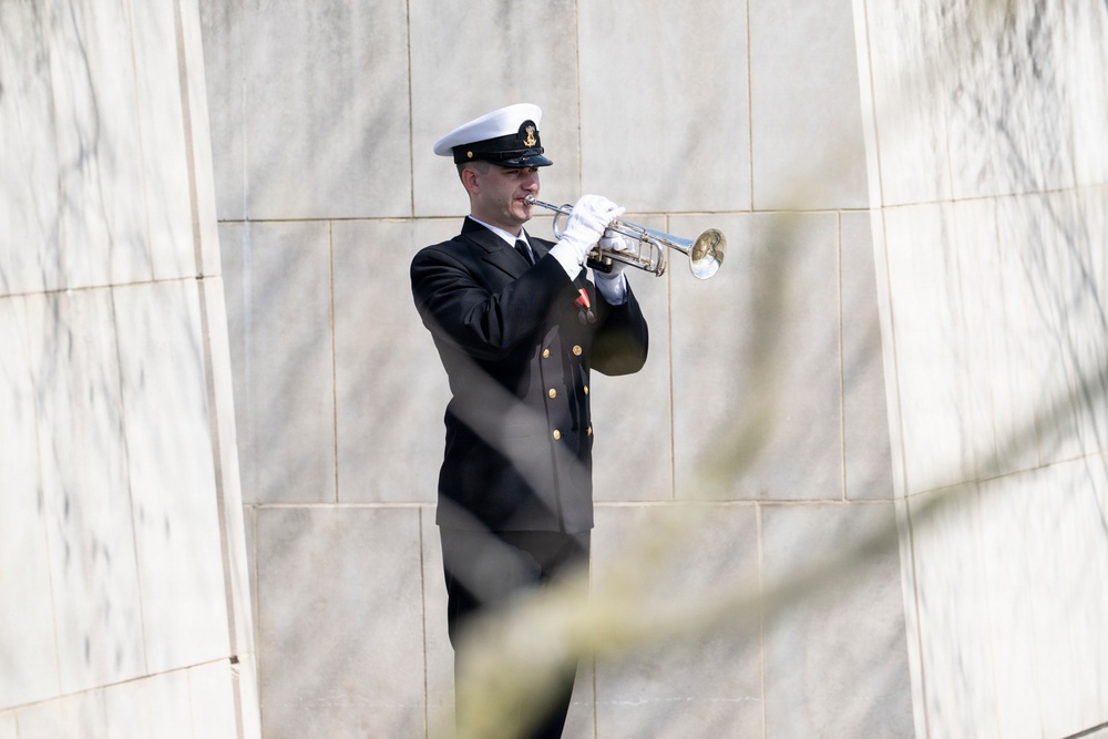 Military Funeral Honors are Conducted for U.S. Navy Lt. Griffith Way and U.S. Navy Lt. J.G. Patricia Way