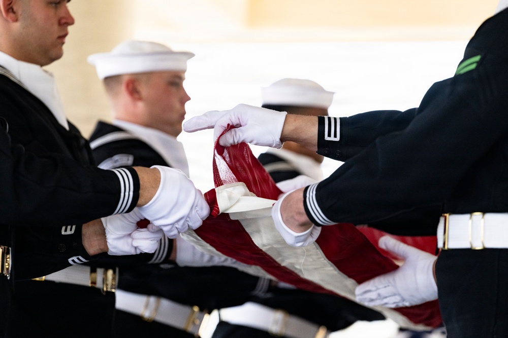 Military Funeral Honors are Conducted for U.S. Navy Lt. Griffith Way and U.S. Navy Lt. J.G. Patricia Way