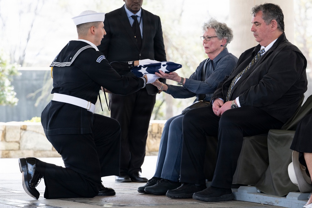 Military Funeral Honors are Conducted for U.S. Navy Lt. Griffith Way and U.S. Navy Lt. J.G. Patricia Way