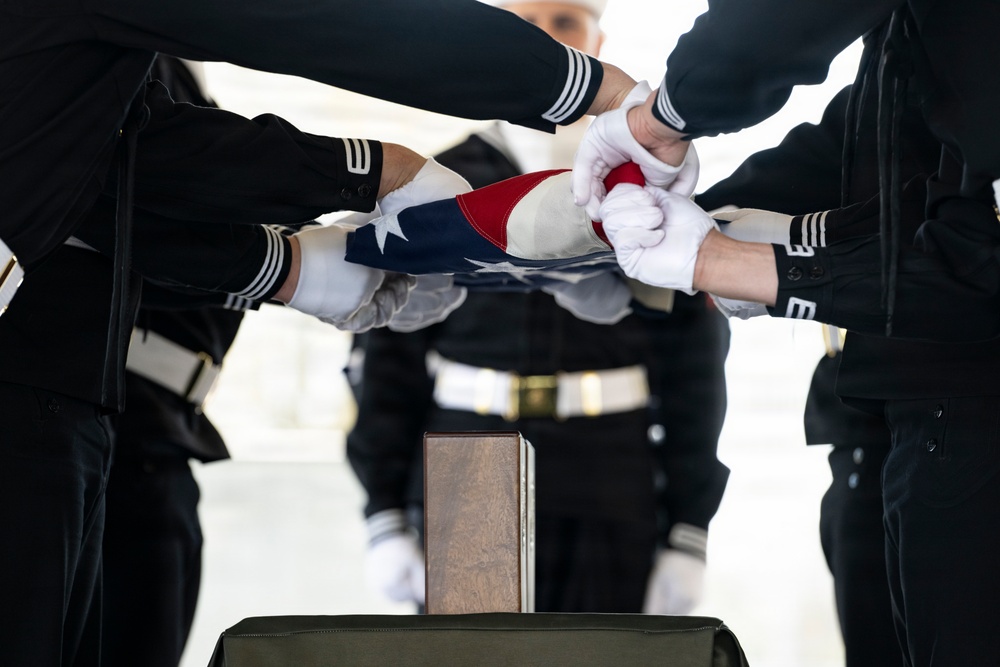 Military Funeral Honors are Conducted for U.S. Navy Lt. Griffith Way and U.S. Navy Lt. J.G. Patricia Way