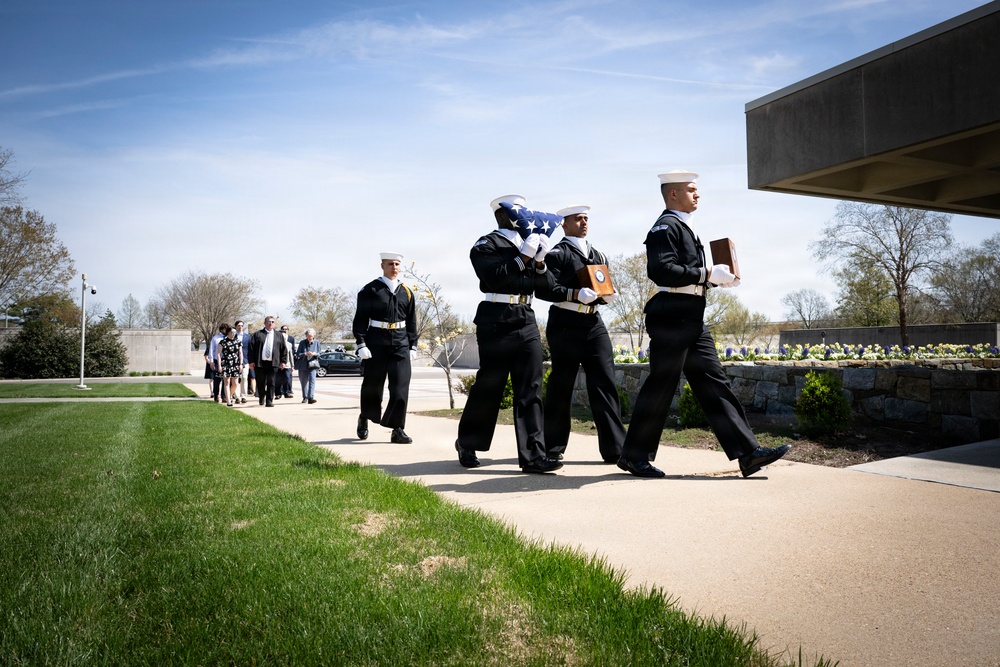 Military Funeral Honors are Conducted for U.S. Navy Lt. Griffith Way and U.S. Navy Lt. J.G. Patricia Way
