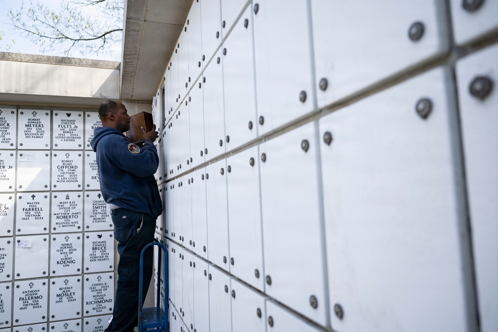 Military Funeral Honors are Conducted for U.S. Navy Lt. Griffith Way and U.S. Navy Lt. J.G. Patricia Way