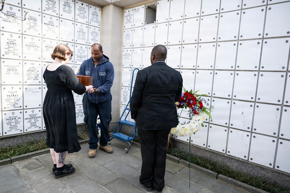 Military Funeral Honors are Conducted for U.S. Navy Lt. Griffith Way and U.S. Navy Lt. J.G. Patricia Way