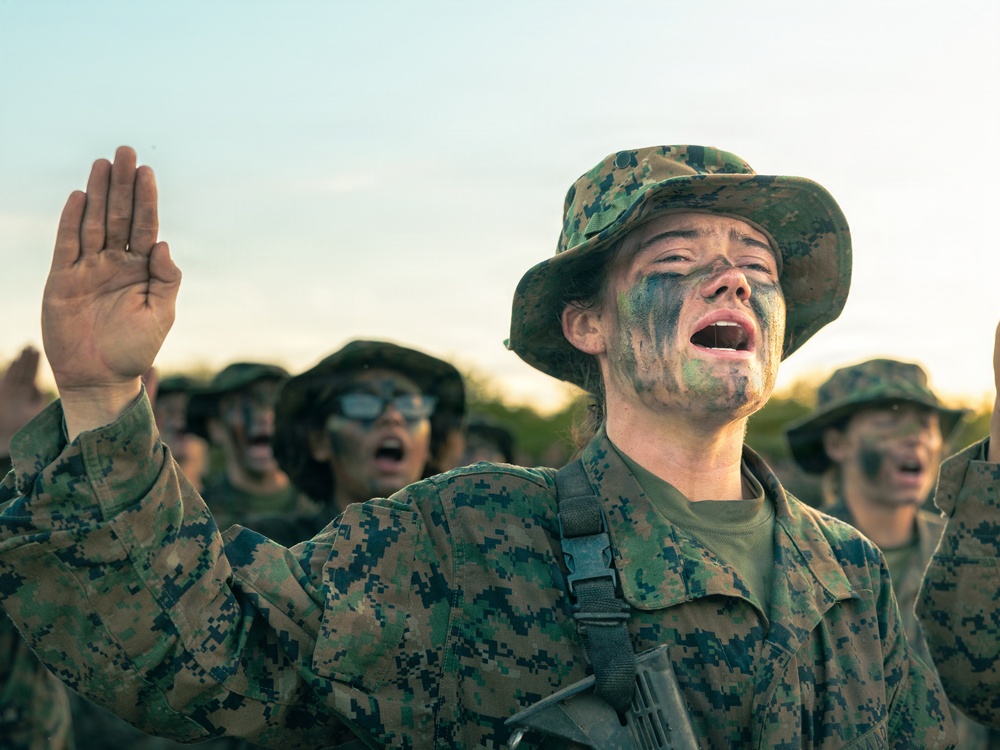 Fox Company Eagle, Globe, and Anchor Ceremony