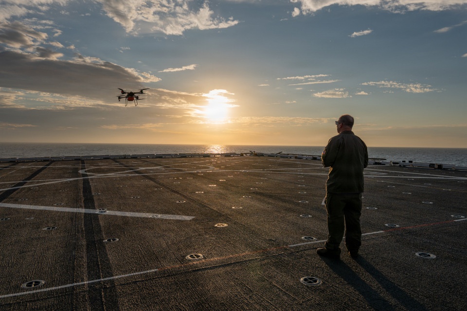 Marines conduct shipbard testing with TRV-150C