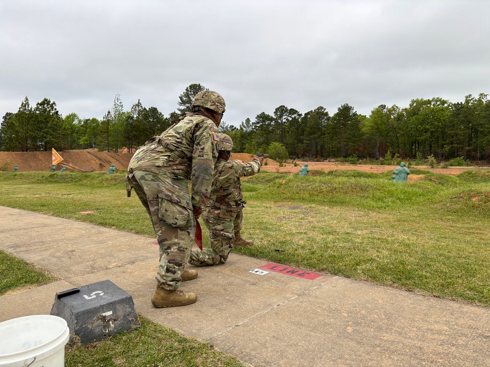 Arkansas National Guard's Joint Force Headquarters Sharpens Combat Pistol Skills