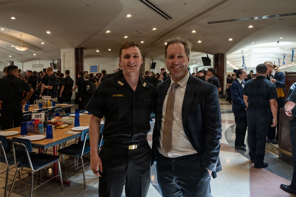 The Honorable Benjamin C. Kohlmann, Assistant Secretary of the Navy for Manpower and Reserve Affairs (ASN M&amp;RA), visits the U.S. Naval Academy.