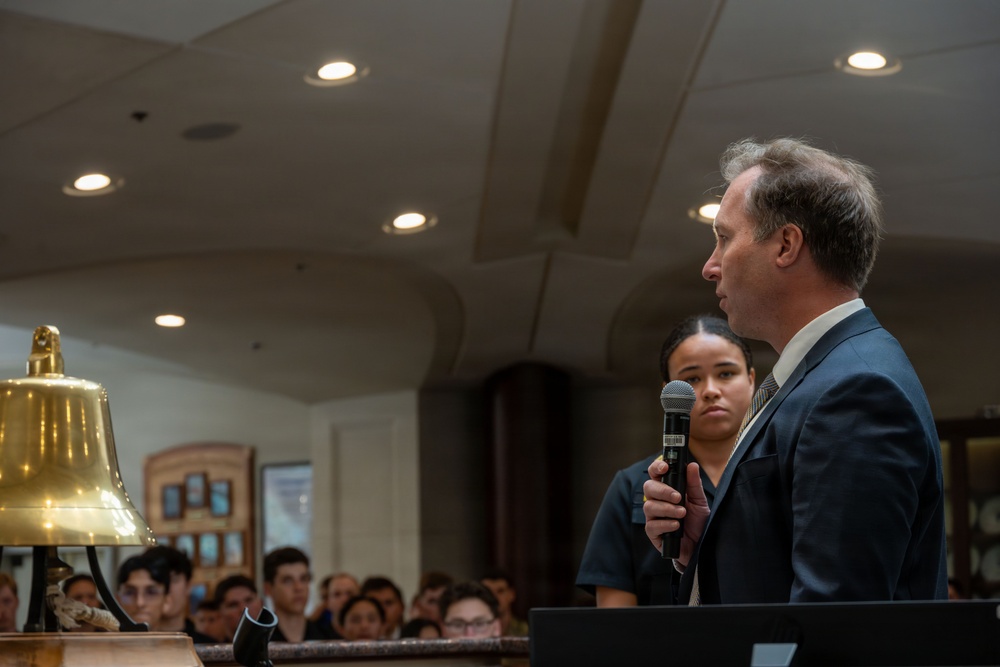 The Honorable Benjamin C. Kohlmann, Assistant Secretary of the Navy for Manpower and Reserve Affairs (ASN M&amp;RA), visits the U.S. Naval Academy.