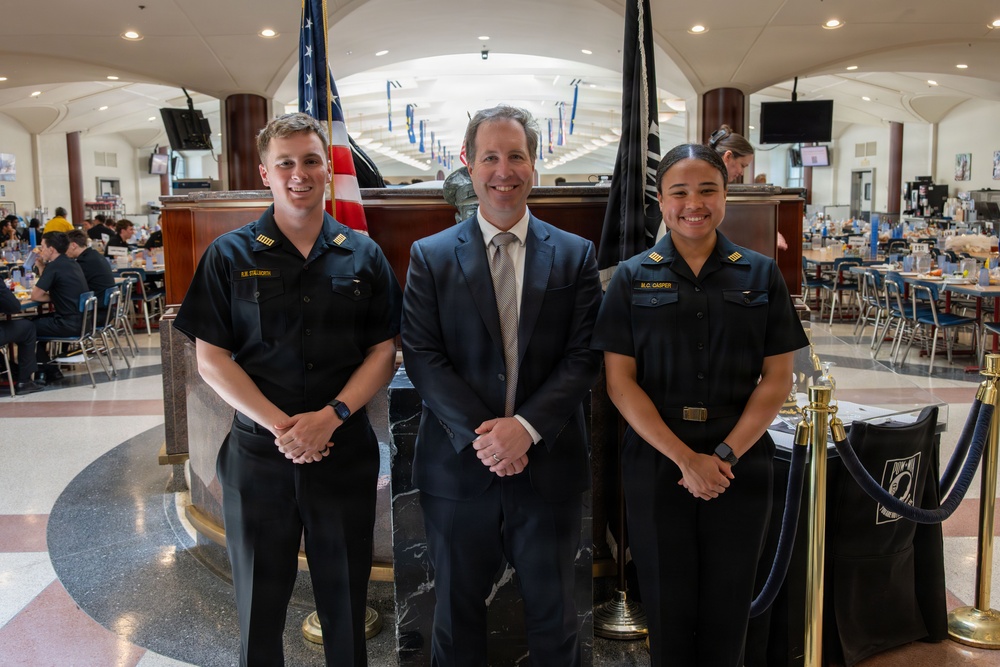 The Honorable Benjamin C. Kohlmann, Assistant Secretary of the Navy for Manpower and Reserve Affairs (ASN M&amp;RA), visits the U.S. Naval Academy.