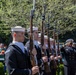 Navy Band and Colored Gaurd preform during Keeneland Heroes Day