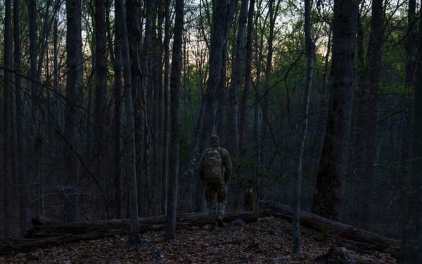 11th SFS Airmen compete during night land navigation