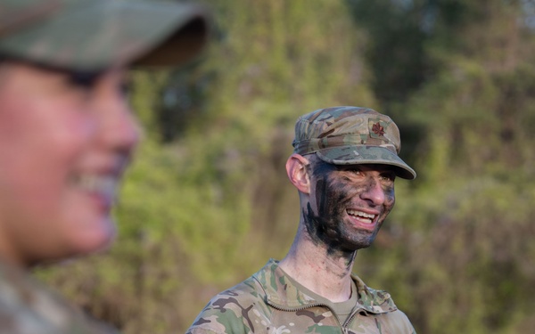 11th SFS Airmen compete during night land navigation