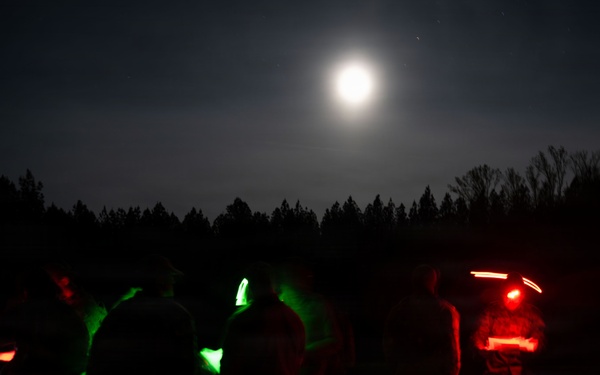 11th SFS Airmen compete during night land navigation