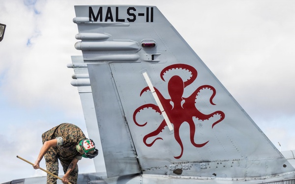 MAG-11 Marines conduct routine maintenance