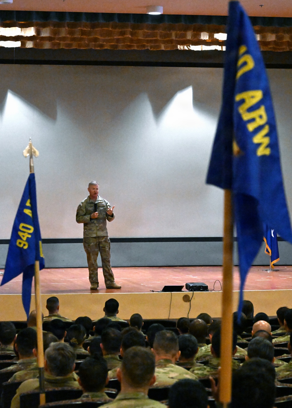 4th Air Force Commander Holds All Call with 940th Air Refueling Wing