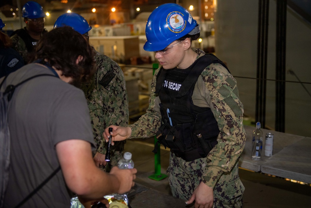 Stennis Security Sailors Check Bags