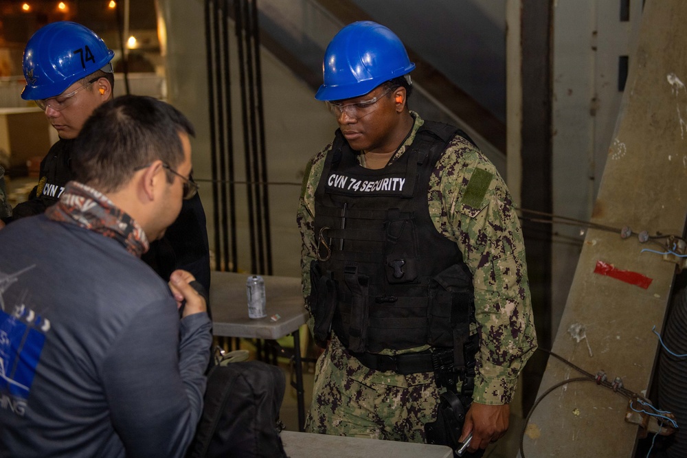 Stennis Security Sailors Check Bags