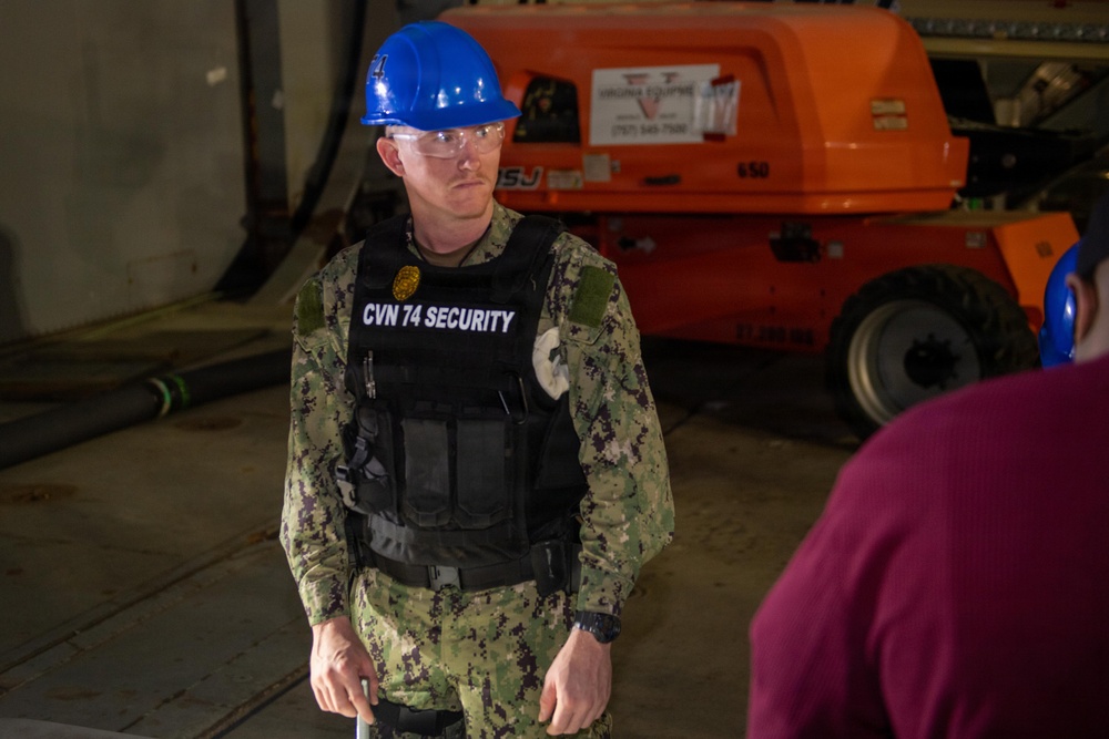 Stennis Security Sailors Check Bags