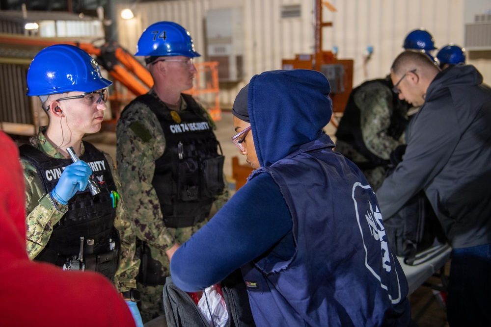 Stennis Security Sailors Check Bags