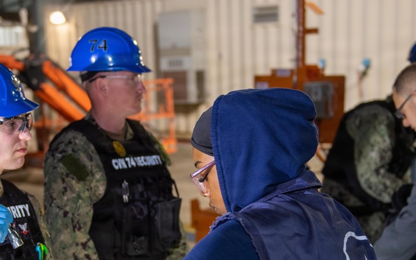 Stennis Security Sailors Check Bags