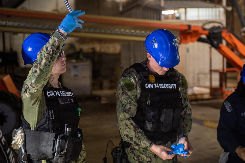 Stennis Security Sailors Check Bags