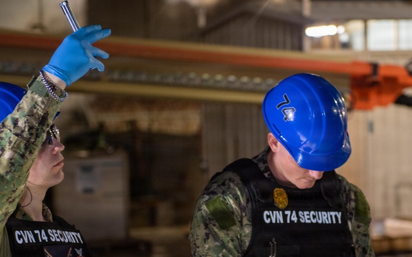 Stennis Security Sailors Check Bags