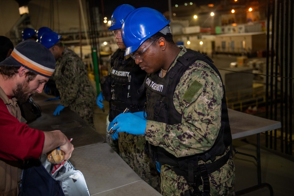 Stennis Security Sailors Check Bags