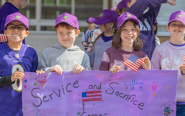 Ikego Elementary Holds Month of the Military Child Parade