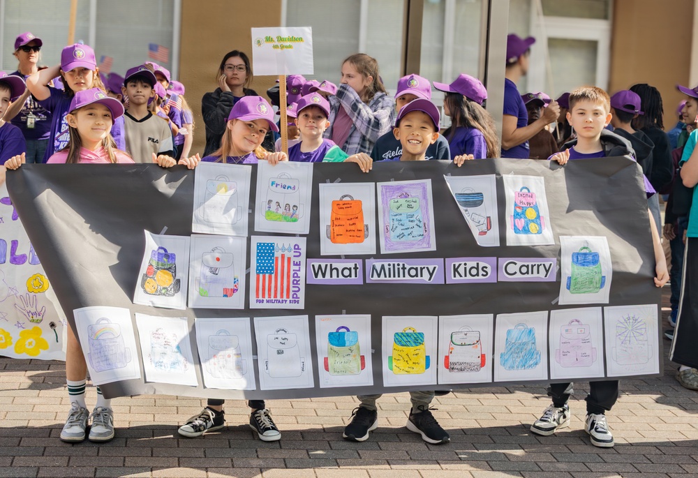 Ikego Elementary Holds Month of the Military Child Parade