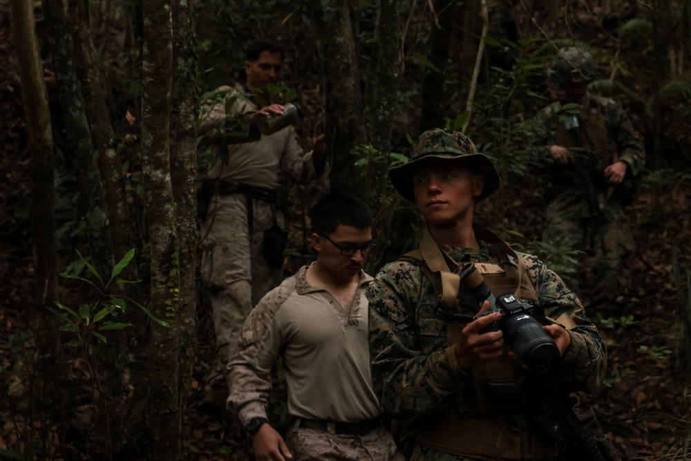 U.S. Marines conduct close quarters combat training during Communication Strategy and Operations Field Training Exercise