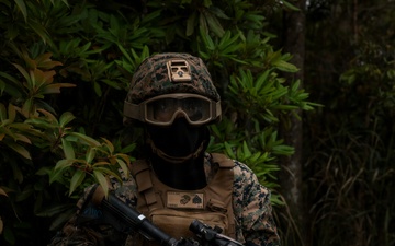 U.S. Marines conduct close quarters combat training during Communication Strategy and Operations Field Training Exercise