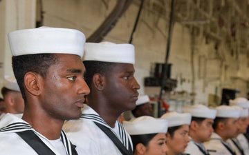 USS Carl Vinson (CVN 70) conducts uniform inspection