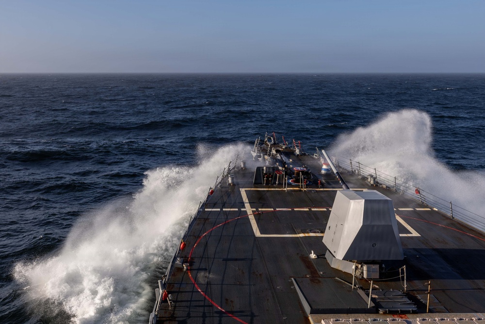 USS Truxtun in the Atlantic Ocean