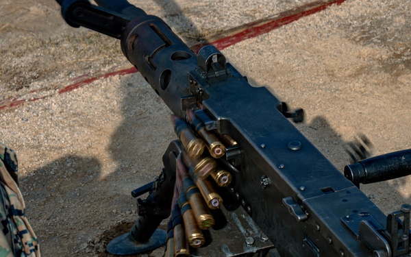 U.S. Marines Participate in a Machine Gun Range on Rodriguez Live Fire Complex