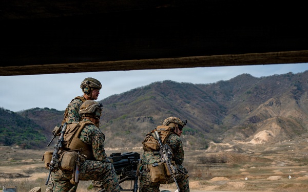 U.S. Marines Participate in a Machine Gun Range on Rodriguez Live Fire Complex