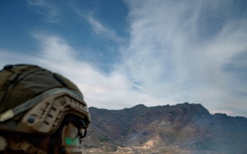 U.S. Marines Participate in a Machine Gun Range on Rodriguez Live Fire Complex