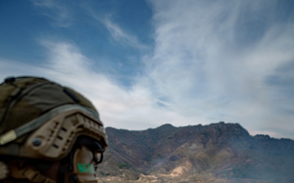 U.S. Marines Participate in a Machine Gun Range on Rodriguez Live Fire Complex