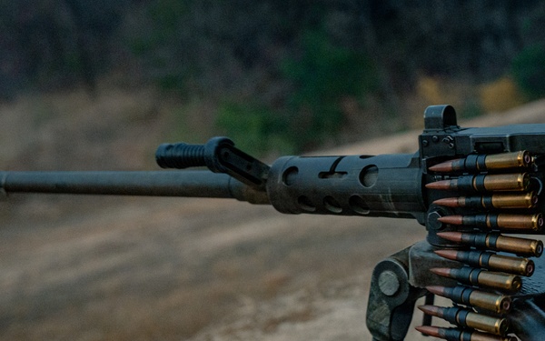 U.S. Marines Participate in a Machine Gun Range on Rodriguez Live Fire Complex