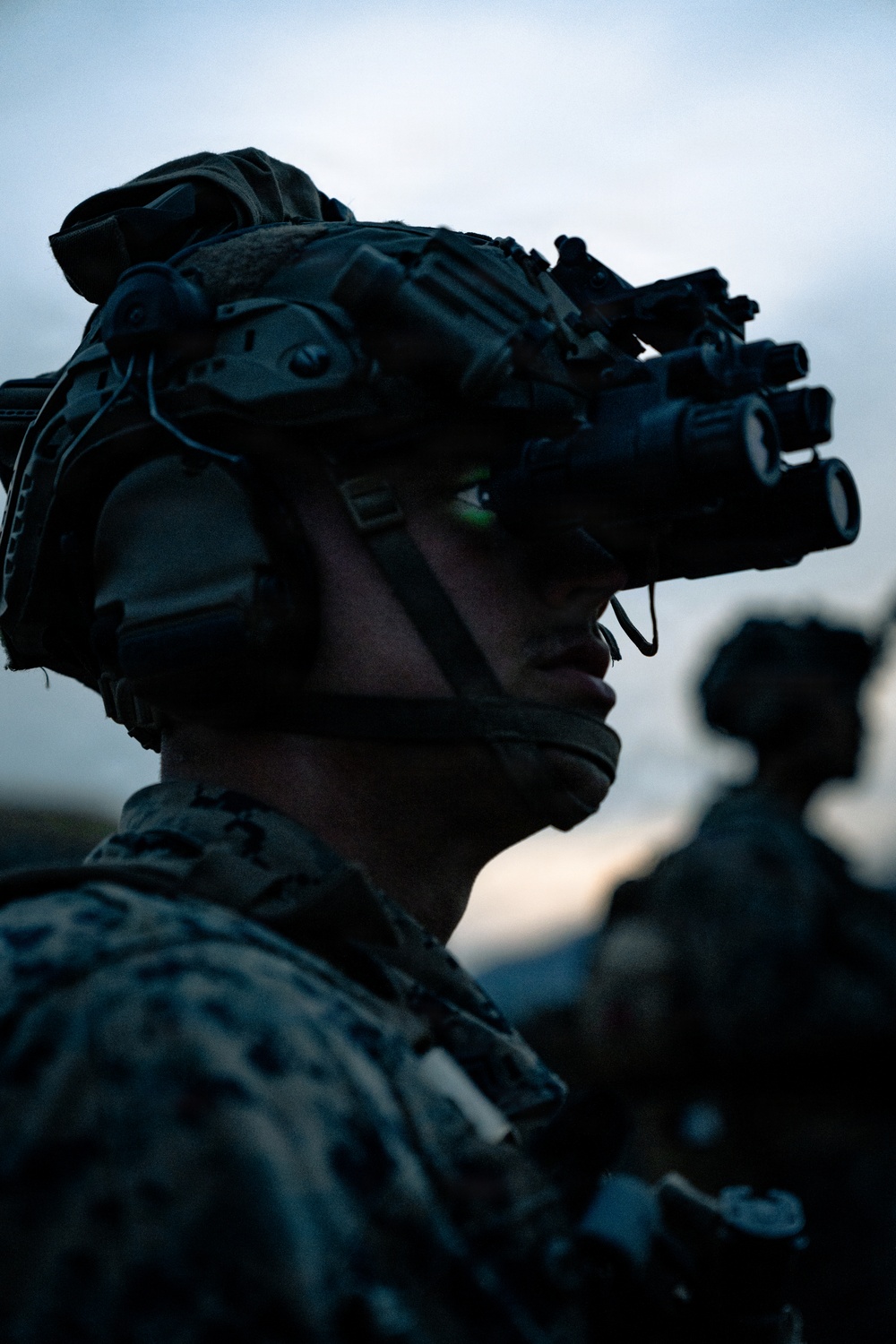 U.S. Marines Participate in a Machine Gun Range on Rodriguez Live Fire Complex