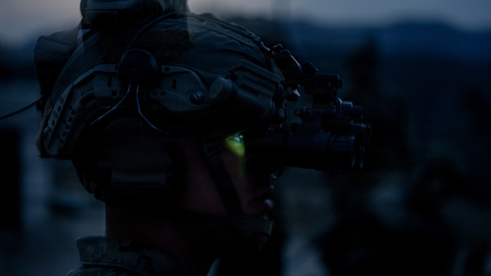 U.S. Marines Participate in a Machine Gun Range on Rodriguez Live Fire Complex