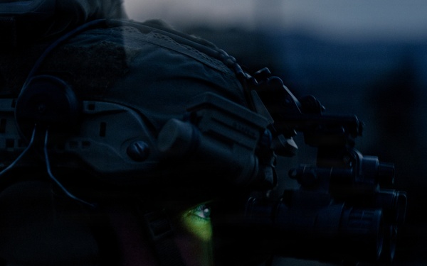 U.S. Marines Participate in a Machine Gun Range on Rodriguez Live Fire Complex