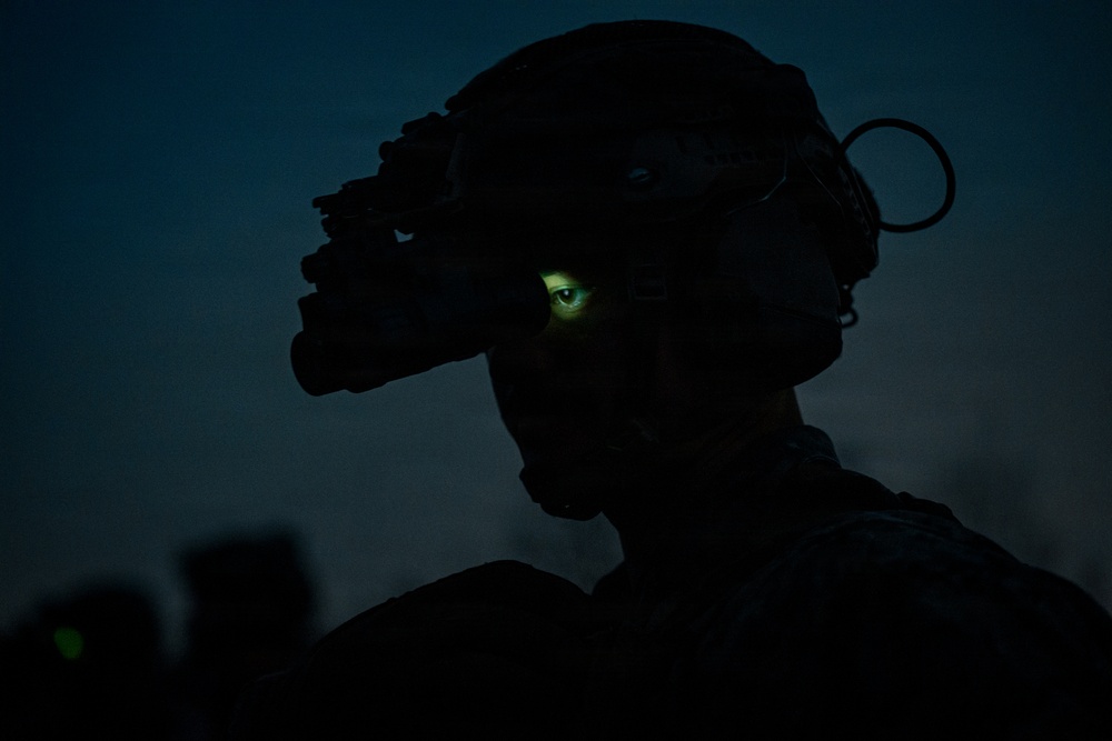 U.S. Marines Participate in a Machine Gun Range on Rodriguez Live Fire Complex
