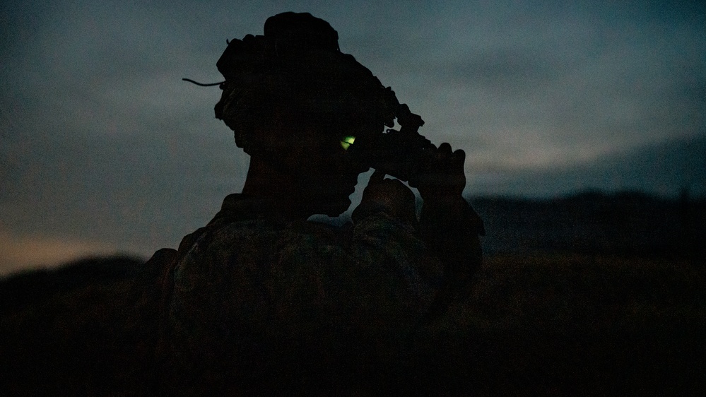 U.S. Marines Participate in a Machine Gun Range on Rodriguez Live Fire Complex