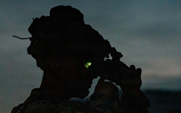 U.S. Marines Participate in a Machine Gun Range on Rodriguez Live Fire Complex