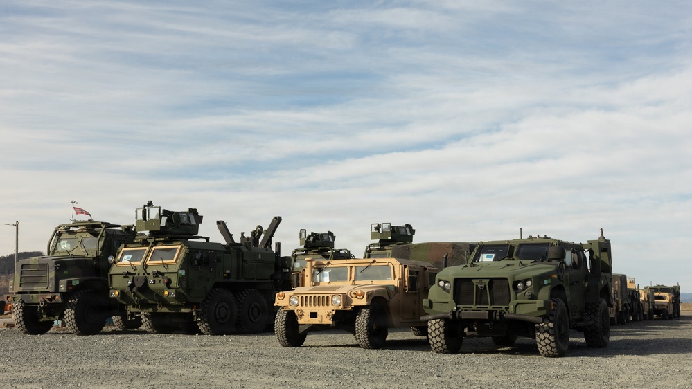 CORE26 | U.S. Marines Offload Ground and Logistical Equipment after Arctic Exercise