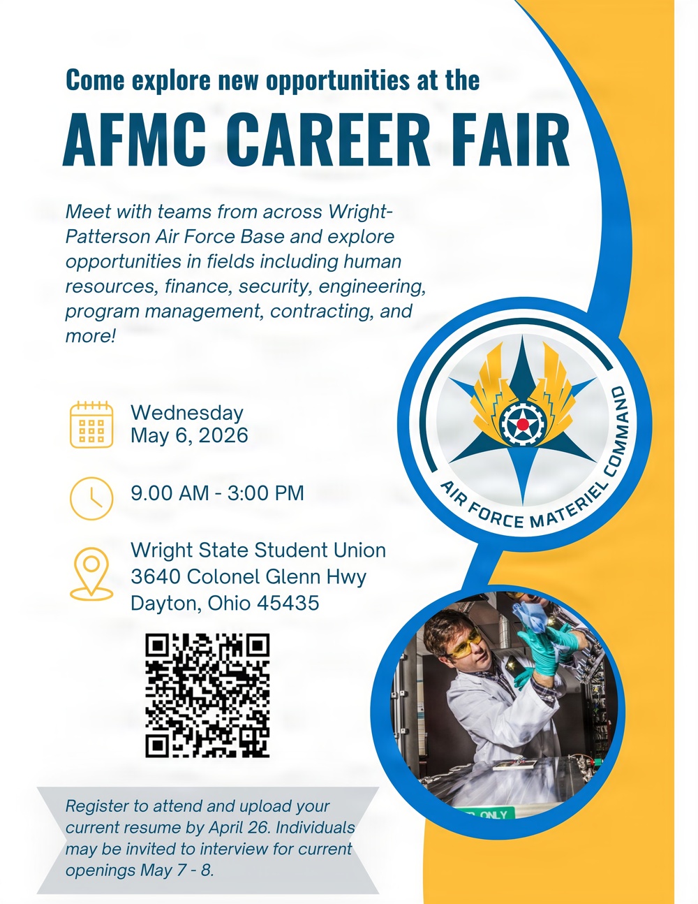 AFMC Career Fair set for May 6