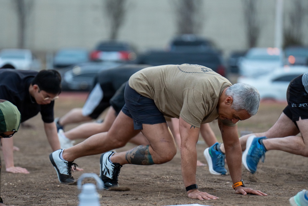 Physical Training with the troops