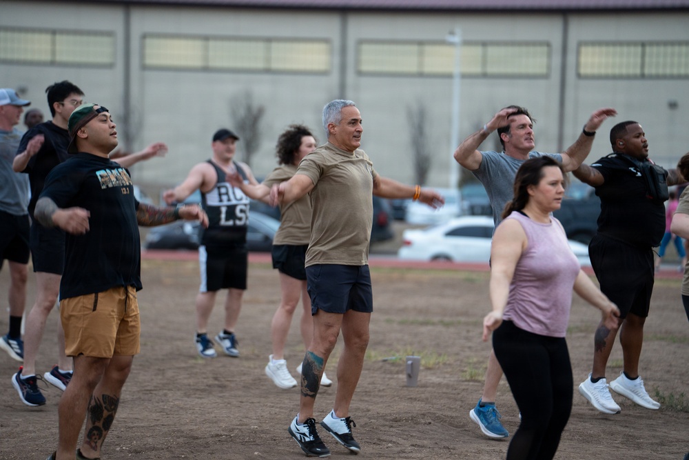 Physical Training with the troops